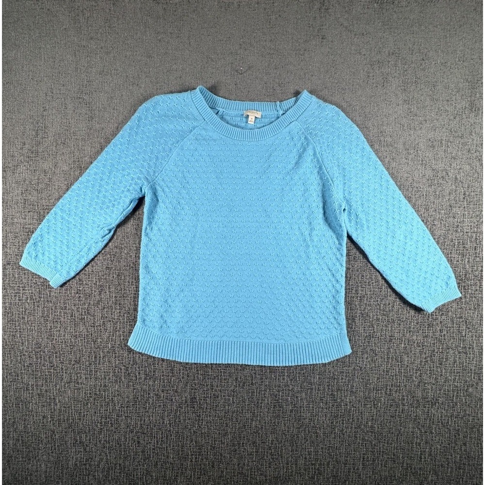 Talbots Lambswool Blend Teal Crewneck Sweater‎ Size Medium